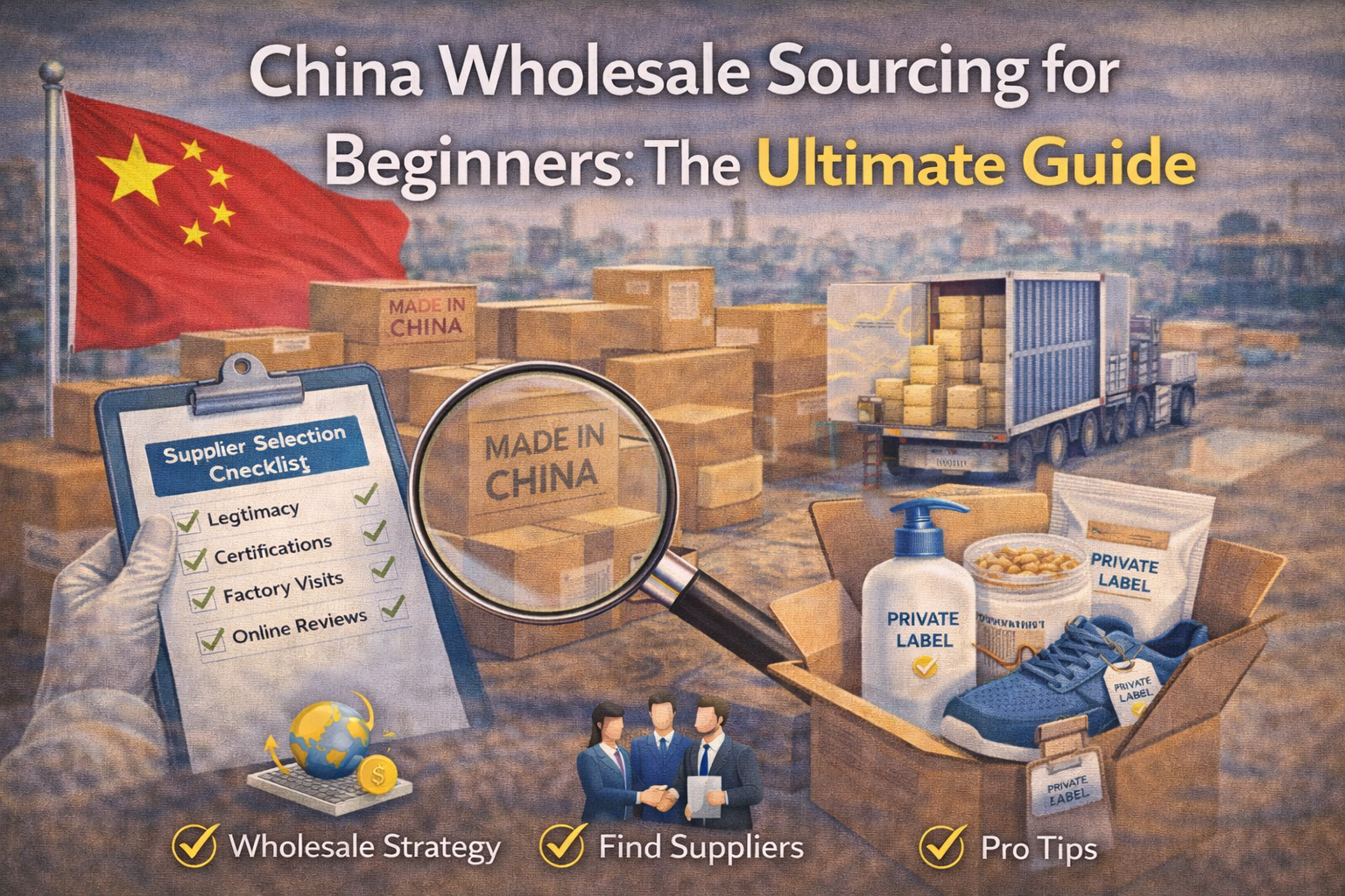 Featured image showing a supplier selection checklist with private-label products.