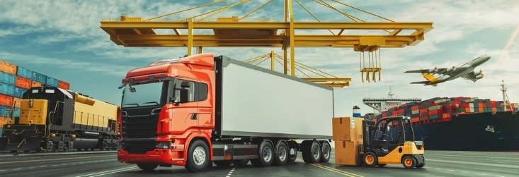 A graphic image showing different shipping methods.