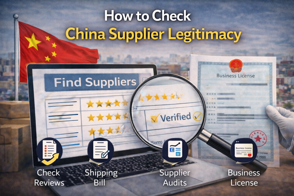 infographic image for how to check China supplier legitimacy