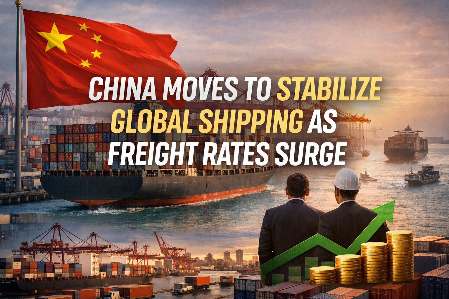 graphic image for China Moves to Stabilize Global Shipping as Freight Rates Surge