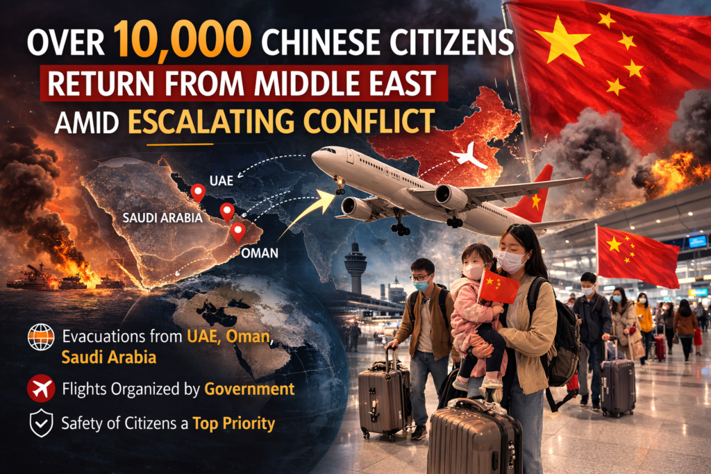graphic image showing Over 10,000 Chinese Citizens Return from the Middle East Amid Escalating Conflict