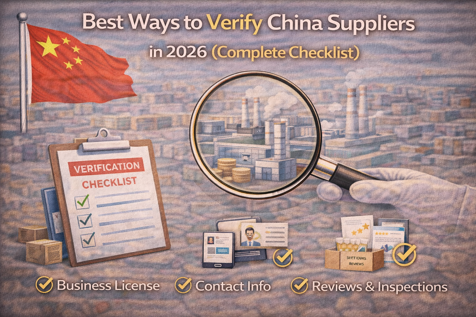 graphic image showing best ways to verify China suppliers