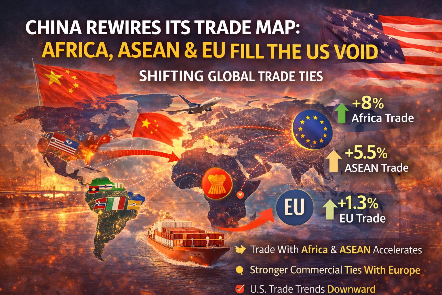 news about China Rewires Its Trade Map: Africa, ASEAN & EU Fill the US Void