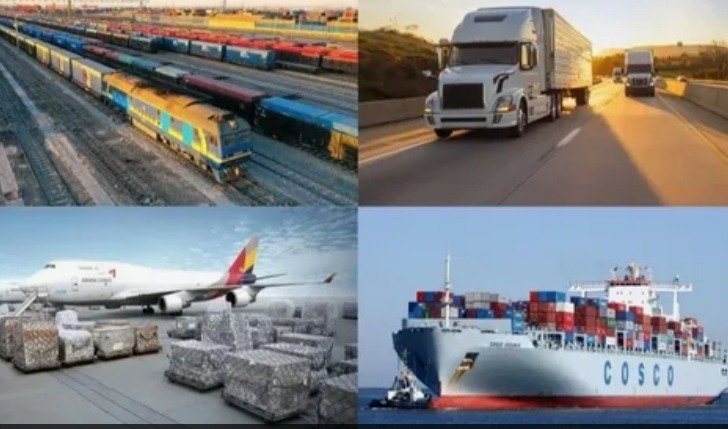 An image showing the process of different shipping methods.