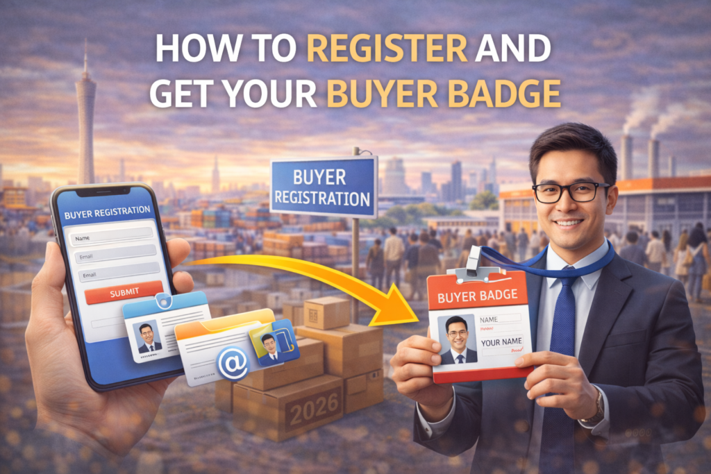 graphic image showing how to register at canton fair