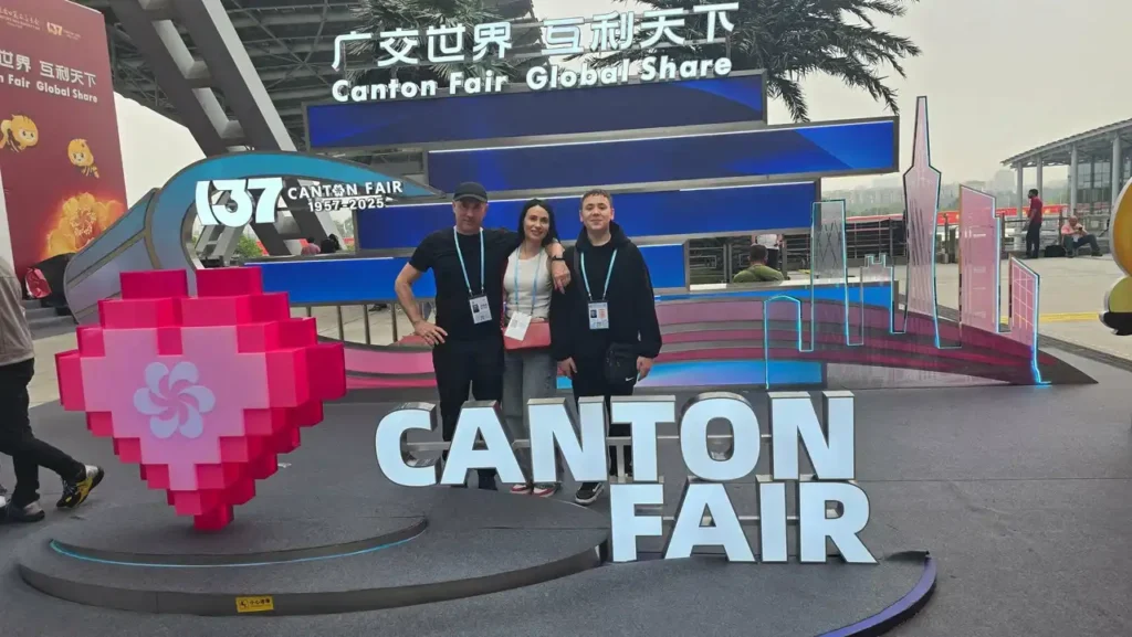 photo of 3 people at the canton fair