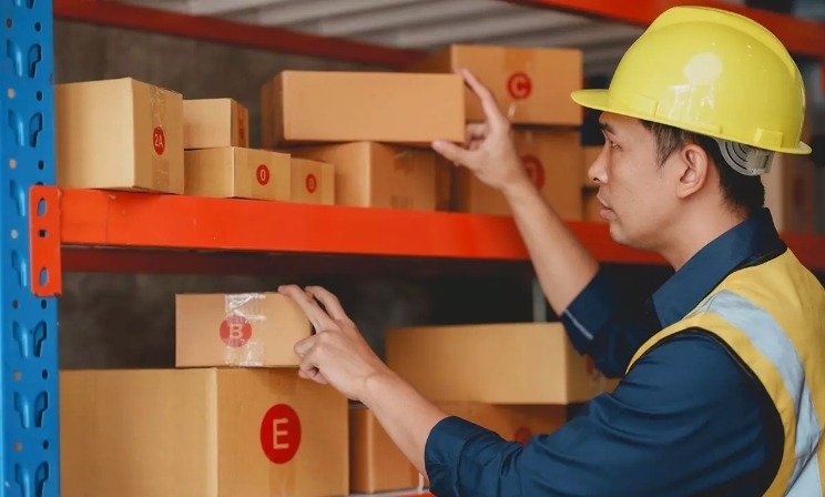 a person is doing Pre-Shipment Inspection