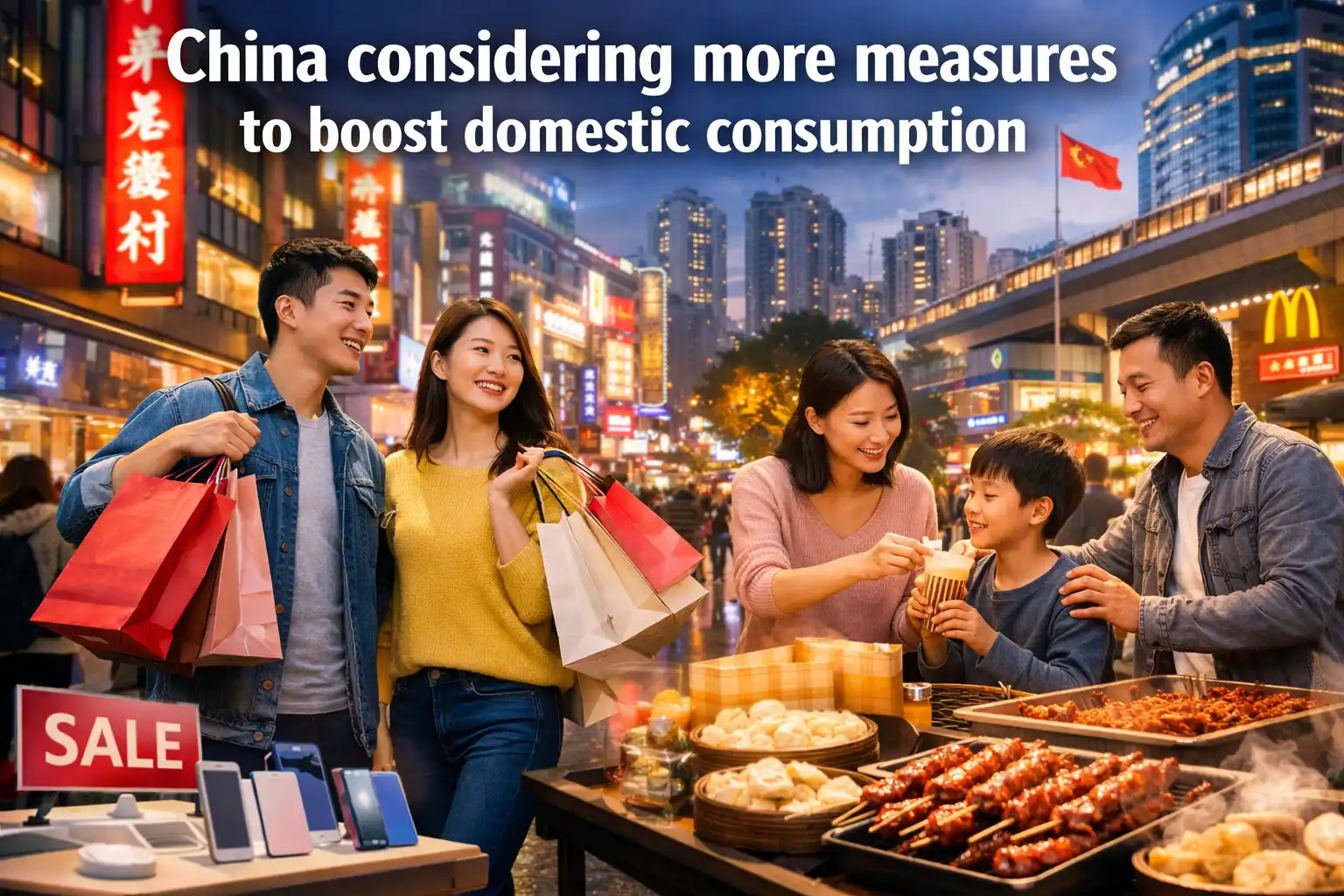 Graphic image shows China considering more measures to boost domestic consumption