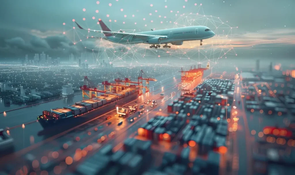 different shipping modes seen in an image