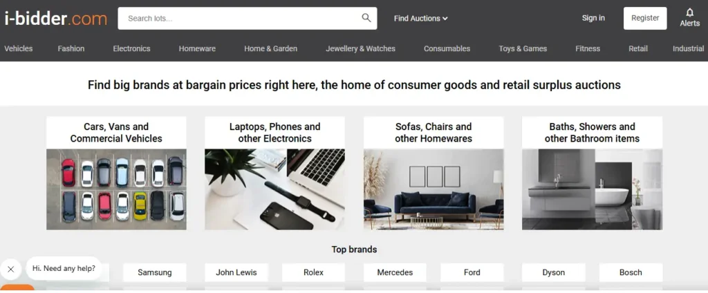 screenshot of  i-Bidder