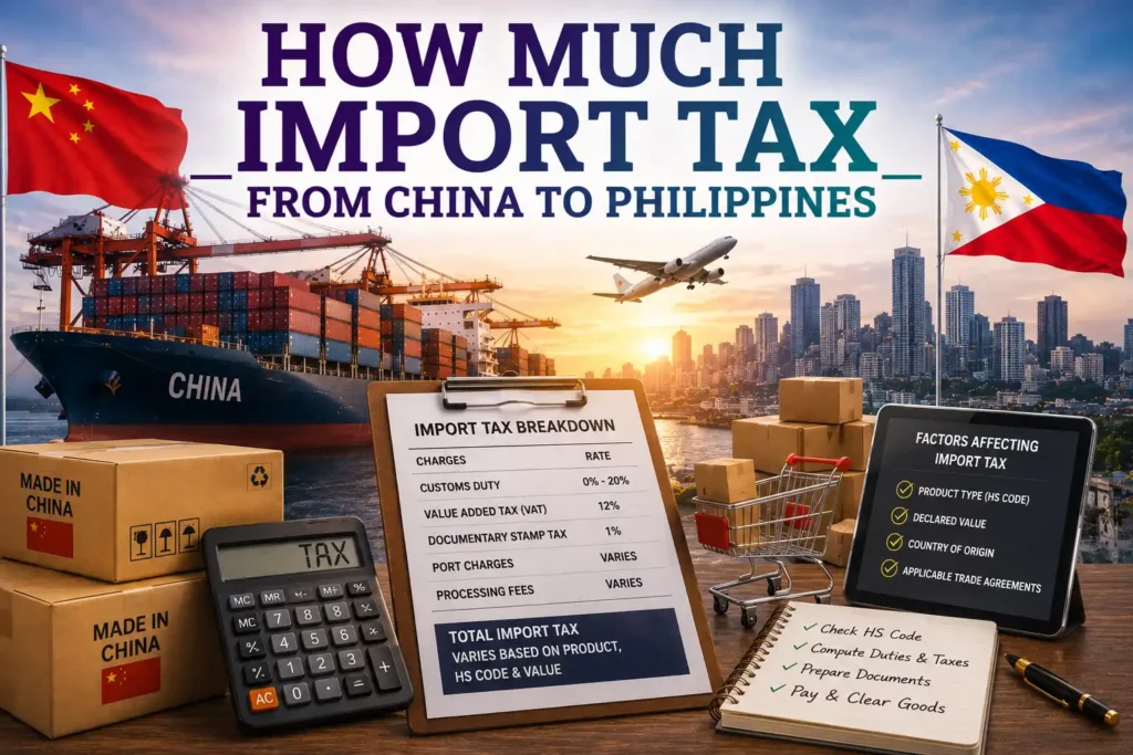image showing how much import tax from china to philippines
