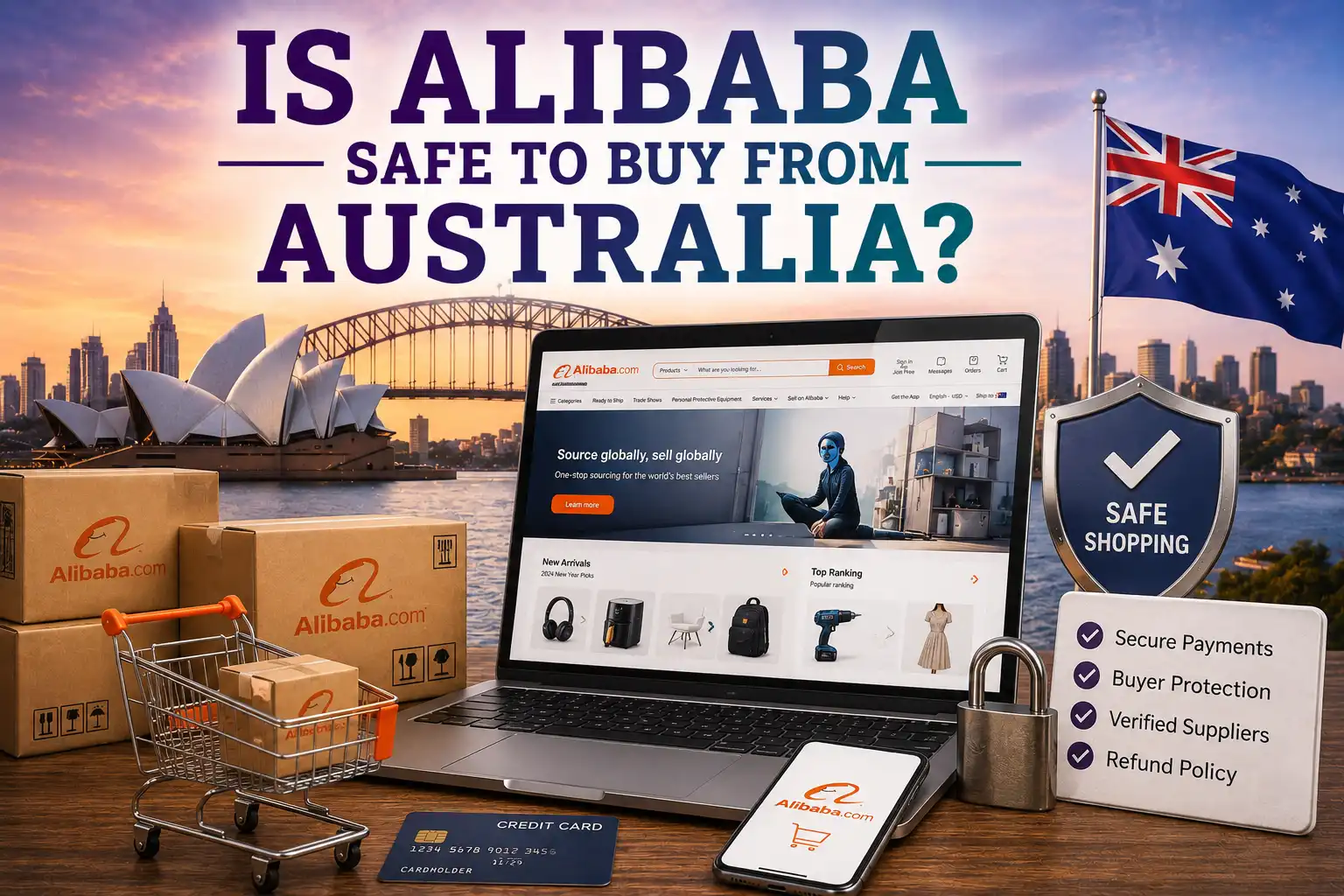 graphic image showing is alibaba safe to buy from australia