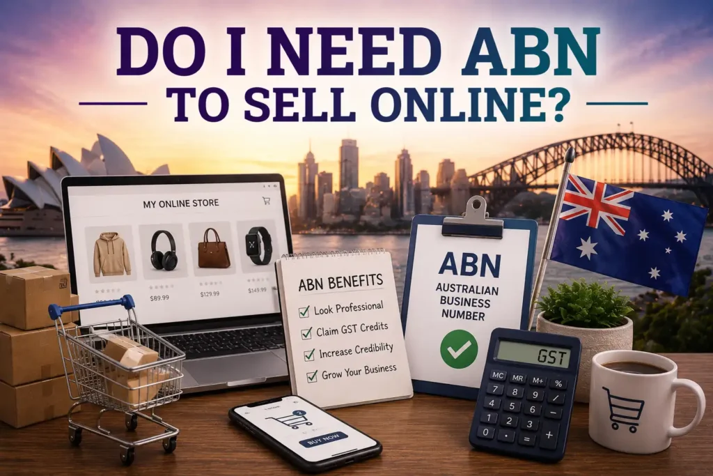 graphic image showing do i need abn to sell online
