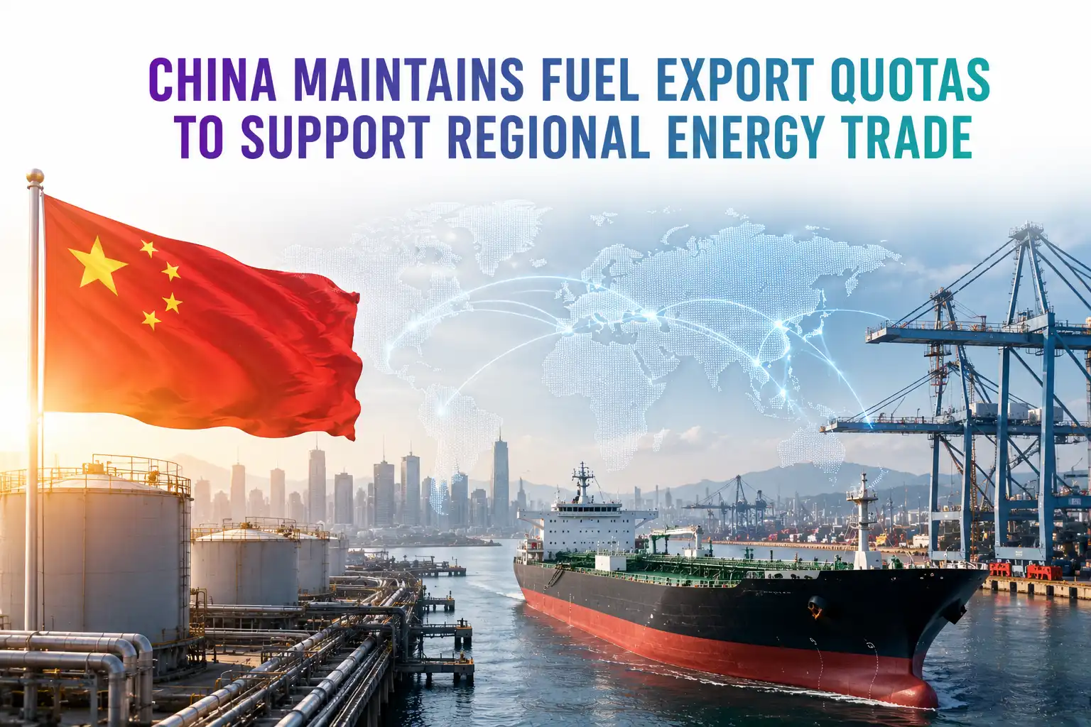 graphic image showing China Maintains Fuel Export Quotas to Support Regional Energy Trade