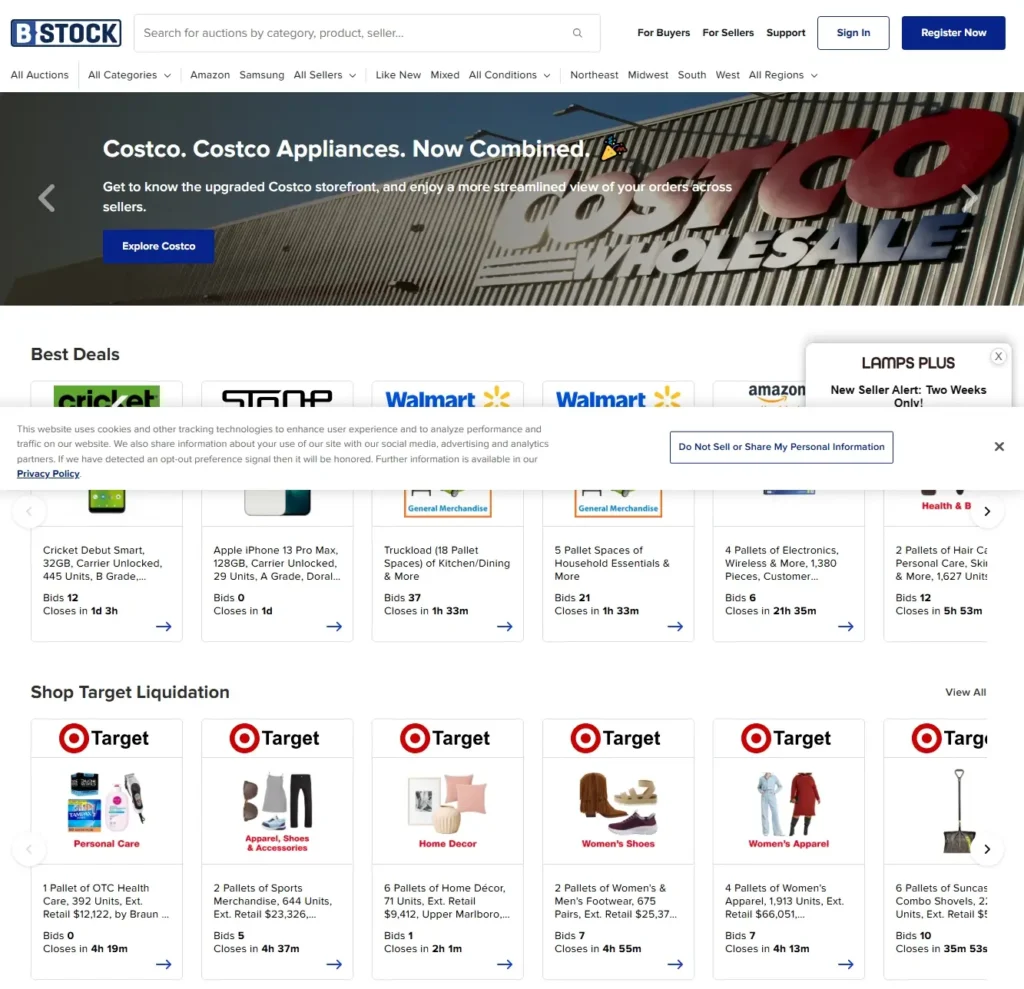 B-Stock website
