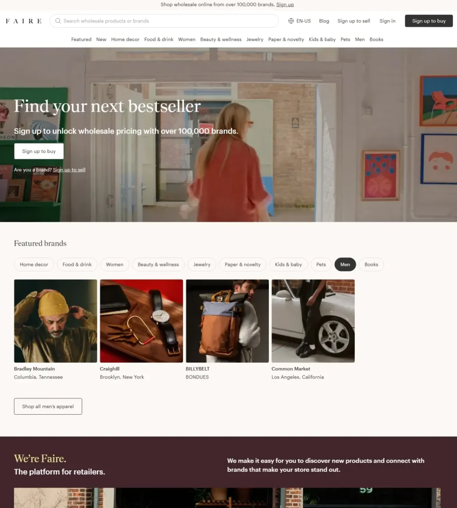 Faire website