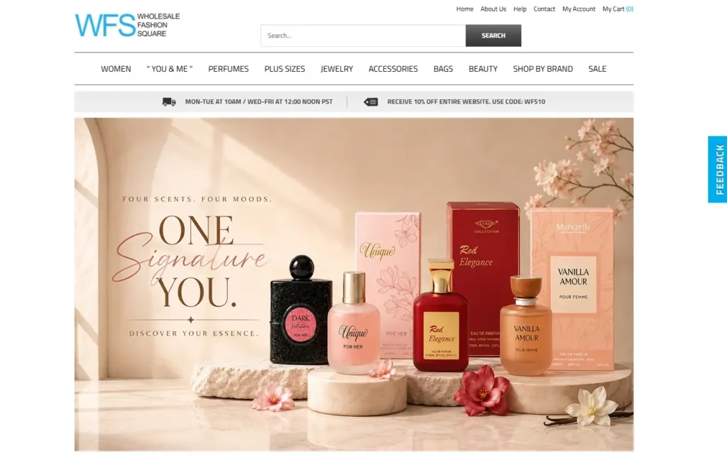 Wholesale Fashion Square (WFS) website