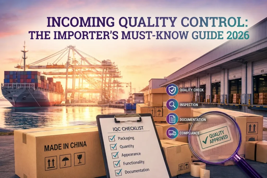 graphic image showing Incoming Quality Control: The Importer’s Must-Know Guide 2026