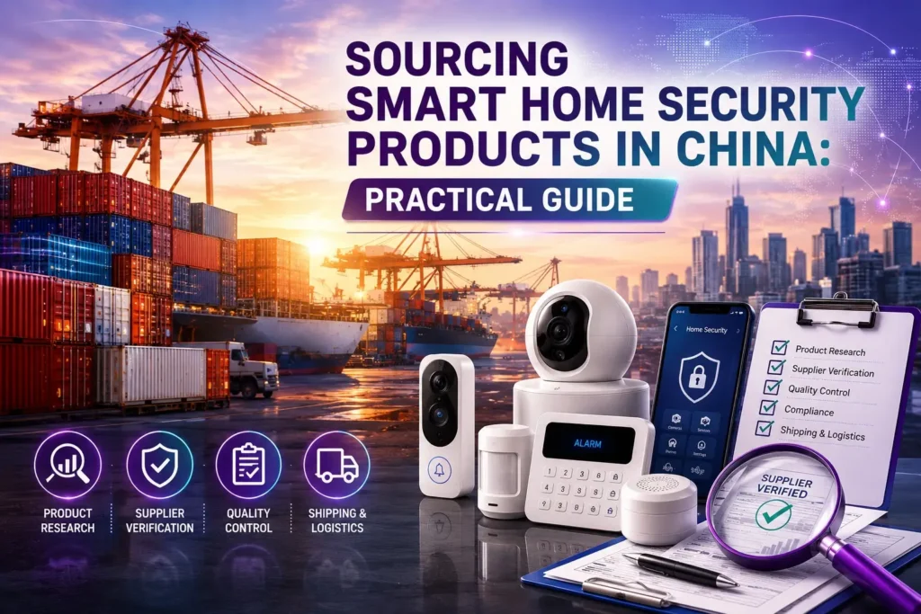 graphic image showing Sourcing Smart Home Security Products In China: Practical Guide