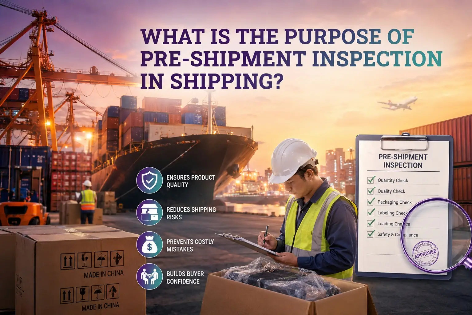 graphic image showing What is the Purpose of Pre-Shipment Inspection in Shipping? 