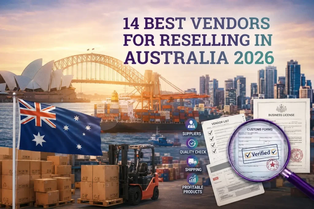 graphic image showing 14 Best Vendors For Reselling in Australia 2026