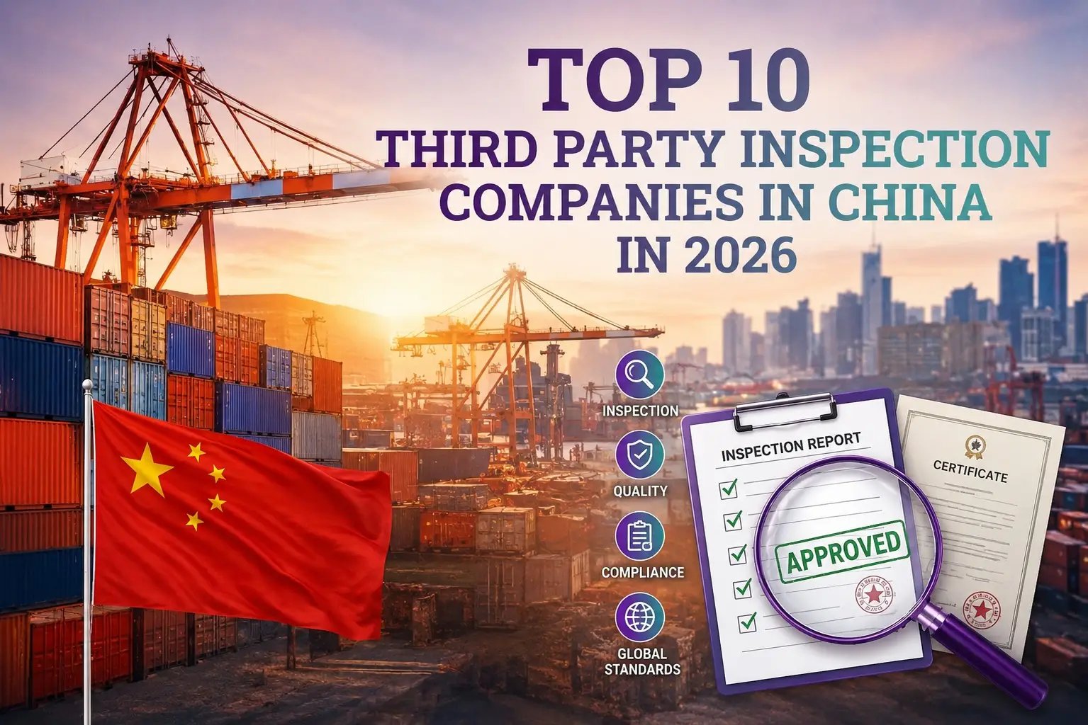 graphic image showing Top 10 Third Party Inspection Companies in China in 2026