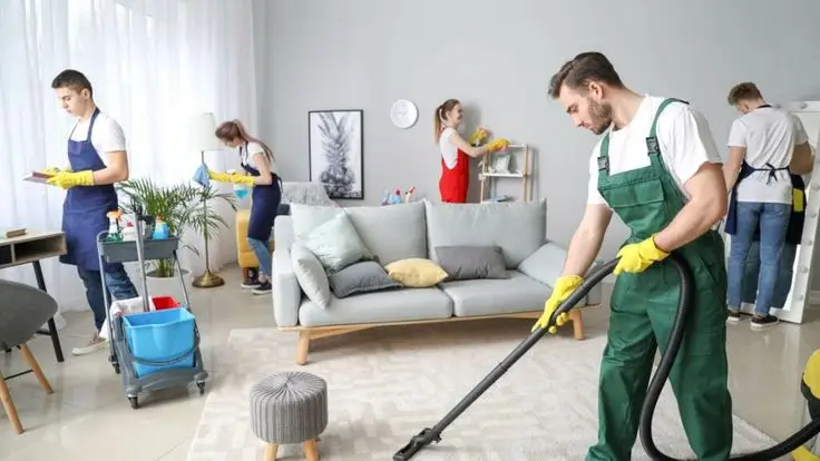 a person is cleaning home
